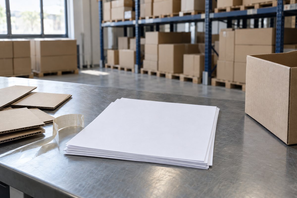 出荷場に置かれた事業取引の確認書類